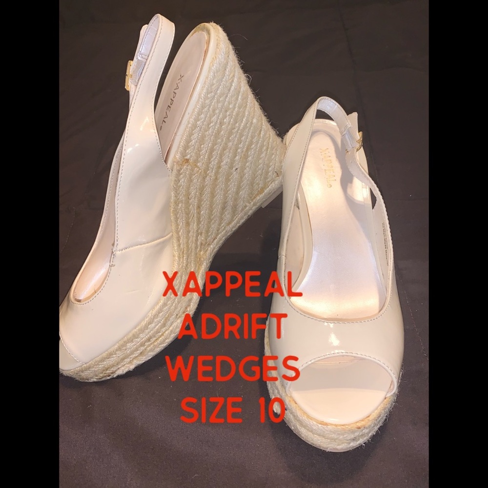 Xappeal Ivory Wedges Size 10